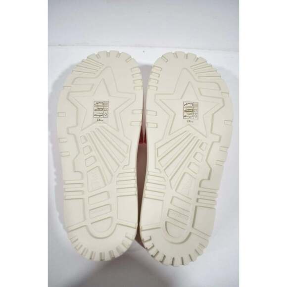 Christian Dior Dway Pink White Logo Houndstooth Slide Mule Flat Flop Sandal 38 - Picture 12 of 12